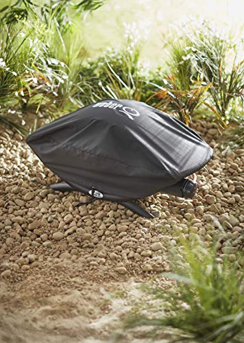 Weber Q2400 Elektrogrill, 55 x 39 cm, Dunkelgrau (55020079) & 7118 Abdeckhaube für Q200/Q220/Q240 Serie, schwarz – Bild 6