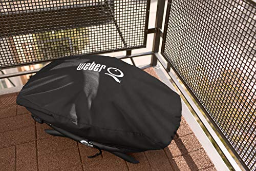 Weber Q2400 Elektrogrill, 55 x 39 cm, Dunkelgrau (55020079) & 7118 Abdeckhaube für Q200/Q220/Q240 Serie, schwarz – Bild 7