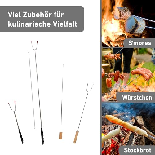 LEMODO Schwenkgrill mit Feuerschale, Dreibein Grill mit Grillrost, Hängegrill mit Gulaschkessel, 3 Bein Grill für BBQ, Grillgestell für Gulaschtopf, Holzkohlegrill mit Zubehör – Bild 7