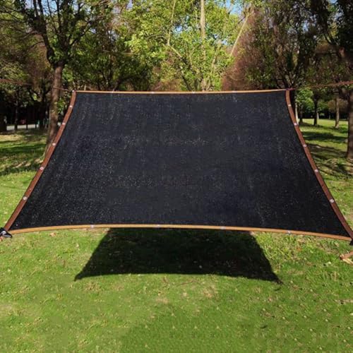 Schwarz Schattiernetz Schattierungsnetz mit Ösen, 95% Anti UV Windschutznetz Sonnensegel, 1m 2m 3.0m 4m 5m 6m 7m 8m 9m 10m 12m 15m Schattentuch für Pergola Garten Balkon(5x12m) – Bild 4