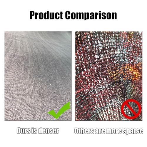 Schwarz Schattiernetz Schattierungsnetz mit Ösen, 95% Anti UV Windschutznetz Sonnensegel, 1m 2m 3.0m 4m 5m 6m 7m 8m 9m 10m 12m 15m Schattentuch für Pergola Garten Balkon(5x12m) – Bild 7