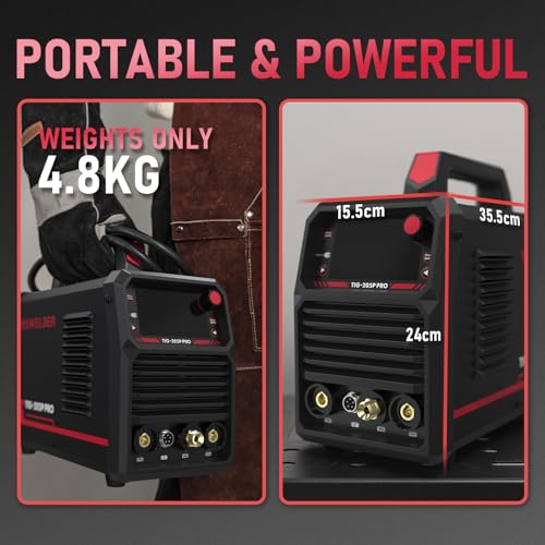 YESWELDER WIG Schweißgerät mit Puls 200Amp große LED Anzeige, 230V ARC/DC WIG/PULS WIG 3 in 1 WIG Schweißgerät, HF-Zündung, Lichtbogenkraft, Heißstart, Anti-Kleben, VRD – Bild 6