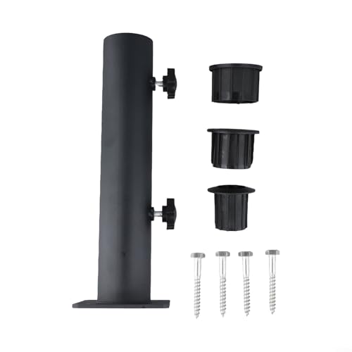 Verstellbarer Schirmständer aus Edelstahl – robuster Sonnenschirmhalter mit 3 PVC-Hülsen (48/38/32 mm) für Terrasse, Rasen, Deck – langlebige und witterungsbeständige Unterstützung – Bild 2