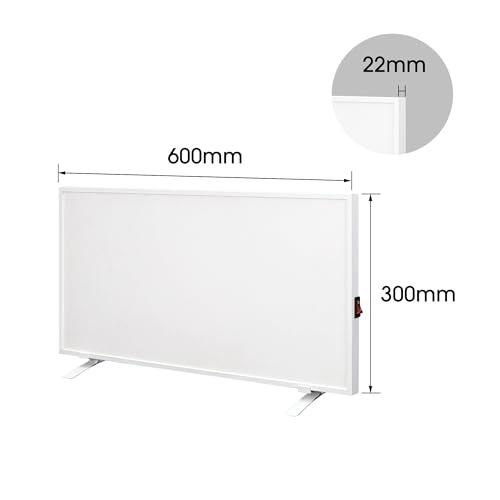 byecold Infrarotheizung Standgerät Standfüßen 160 Watt, Infrarot Elektroheizung 60 * 30cm, Heizkörper Heizplatte Heizpaneel, Energiesparend Überhitzungsschutz – Bild 2