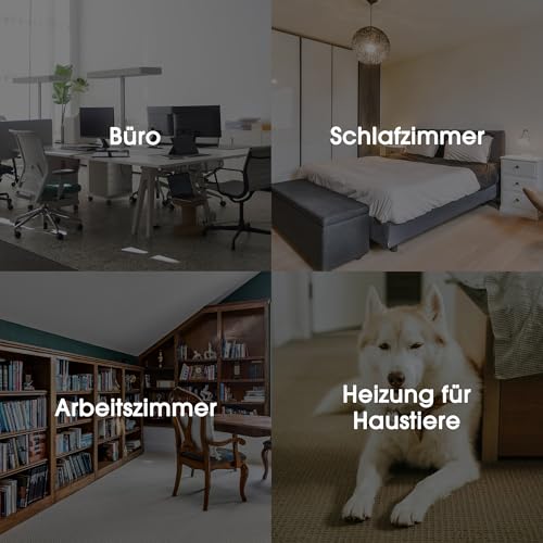 byecold Infrarotheizung Standgerät Standfüßen 160 Watt, Infrarot Elektroheizung 60 * 30cm, Heizkörper Heizplatte Heizpaneel, Energiesparend Überhitzungsschutz – Bild 8