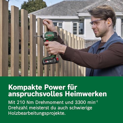 Bosch 18V System Akku-Drehschlagschrauber UniversalImpactDrive 18V-210 (Kraftvoller, kompakter Schlagschrauber für die Holzbearbeitung; inkl. Akku PBA 18V 2.0Ah W-Bm, Ladegerät AL18V-20, Tragekoffer) – Bild 4