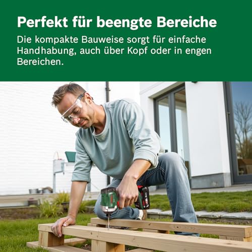 Bosch 18V System Akku-Drehschlagschrauber UniversalImpactDrive 18V-210 (Kraftvoller, kompakter Schlagschrauber für die Holzbearbeitung; inkl. Akku PBA 18V 2.0Ah W-Bm, Ladegerät AL18V-20, Tragekoffer) – Bild 5
