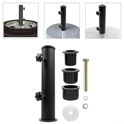 Robuster, verstellbarer Schirmständer aus Edelstahl für Außenbereich, Terrasse, Garten und Marktschirme – langlebige, wetterbeständige Stabilitätslösung – Bild 2