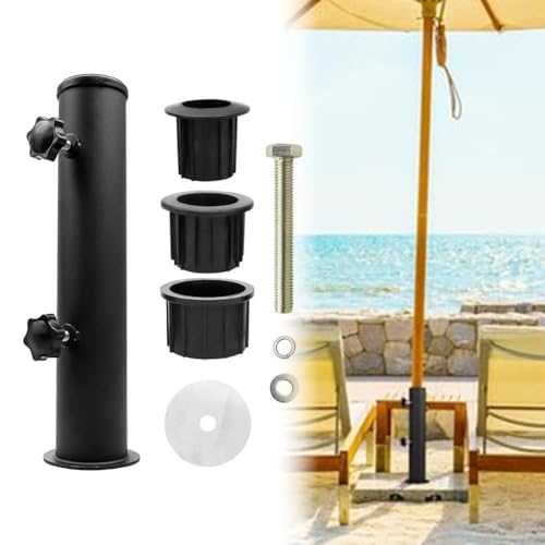 Robuster, verstellbarer Schirmständer aus Edelstahl für Außenbereich, Terrasse, Garten und Marktschirme – langlebige, wetterbeständige Stabilitätslösung – Bild 4