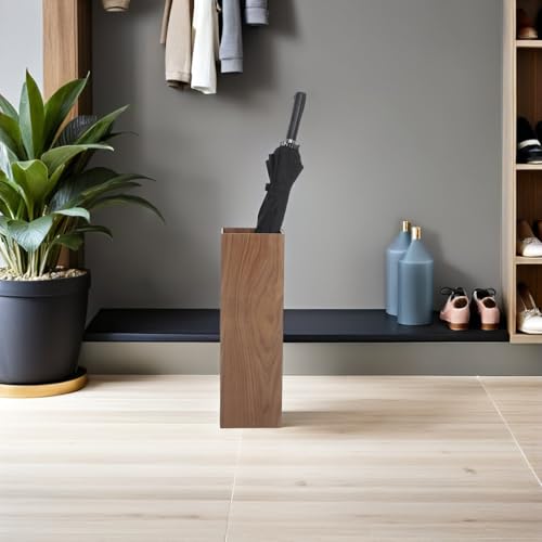 BESPORTBLE Holz Schirmständer mit Wasserschale Platzsparender Regenschirmhalter für Eingangsbereich Hotel und Restaurant Robuster Holz Eimer zur Schirmaufbewahrung – Bild 5