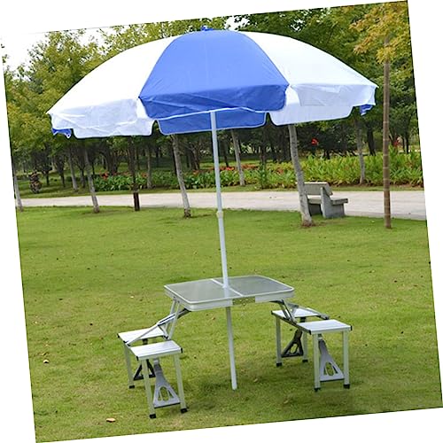 Robuster Sonnenschirmständer – stabiler dreieckiger Sonnenschirmhalter, windabweisender Ständer, einfache Installation, Sonnenschirmstütze für den Außenbereich, Strand und Terrasse – Bild 4