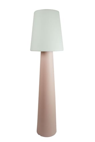 8 seasons design Solar LED Stehlampe No. 1-160 cm groß (rosa), warmweißes Licht, Solarlampe mit Dämmerungssensor, Solarpanel, Stehleuchte für außen (Garten, Terrasse, Balkon) - robust und langlebig