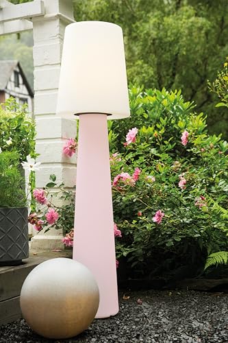 8 seasons design Solar LED Stehlampe No. 1-160 cm groß (rosa), warmweißes Licht, Solarlampe mit Dämmerungssensor, Solarpanel, Stehleuchte für außen (Garten, Terrasse, Balkon) - robust und langlebig – Bild 3