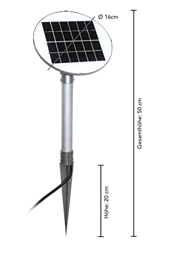 8 seasons design Solar LED Stehlampe No. 1-160 cm groß (rosa), warmweißes Licht, Solarlampe mit Dämmerungssensor, Solarpanel, Stehleuchte für außen (Garten, Terrasse, Balkon) - robust und langlebig – Bild 4