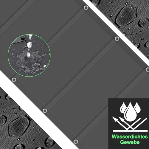 Einziehbares Sonnensegel 2.5x3.5m, nach Maß Pergola Markise Verstellbar Schattenabdeckung 95% UV-Schutz & reißfest Inkl. Montageseilen für Terrasse/Pergola Dunkelgrau – Bild 4