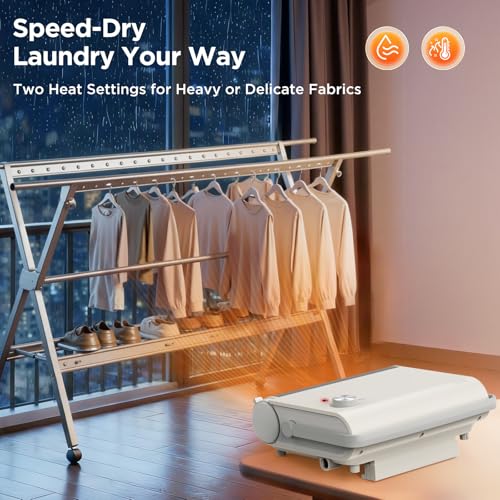 Elektrischer Heizlüfter für Badezimmer, 2000W trocknet Wäsche Leiser Wandheizlüfter, Energieeffizienter Tragbarer Keramiklüfter, Thermostat mit 3 Betriebsmodi, Überhitzungs- und Kippschutz – Bild 6