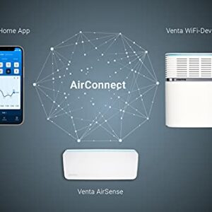 Alternative view of Venta Luftbefeuchter LW74 WiFi, leise 27 dB(A), energieeffizient 11 Watt, hygienische Kaltverdunstung ohne Filter, großer 9 l-Tank, patentierte Hygienedisk, bis 90 m², App-Steuerung