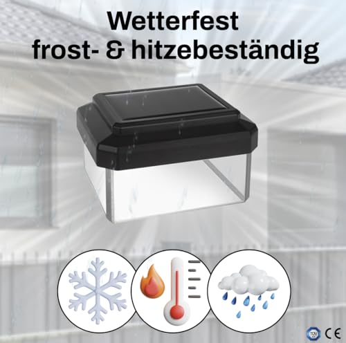 6040. Solar Zaunleuchte LED - Zaun Beleuchtung | Zaun Solarleuchten | Solarleuchten für Stabmattenzaun - Doppelstabmattenzaun Beleuchtung (15er Pack) – Bild 8