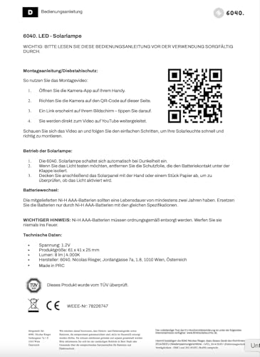 6040. Solar Zaunleuchte LED - Zaun Beleuchtung | Zaun Solarleuchten | Solarleuchten für Stabmattenzaun - Doppelstabmattenzaun Beleuchtung (15er Pack) – Bild 9