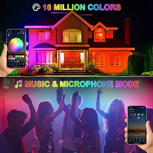 BOSITE RGB LED Strahler 10W, 4 Stück Rgb flutlicht, RGB Außen Strahler IP66 Wasserdichter,rgb LED Gartenbeleuchtung für Hof Garten Baum Landschaft Rasen Weg- (24V) – Bild 4