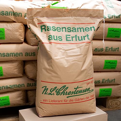 N.L Chrestensen 10kg Rasensamen Sport und Spiel für strapazierfähige Spielflächen, Hausgärten und Rasen-Nachsaat, Samen schnellkeimend, robust und dürreresistent, 300-400 qm – Bild 2
