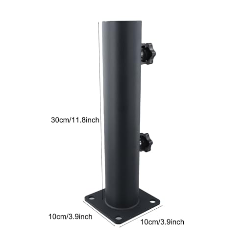 Schirmständer aus Edelstahl für den Außenbereich mit Schraubbefestigung, inklusive 3 PVC-Hülsen für 32/38/48 mm Stangendurchmesser, perfekt für Garten- und Terrassenschirme – Bild 7