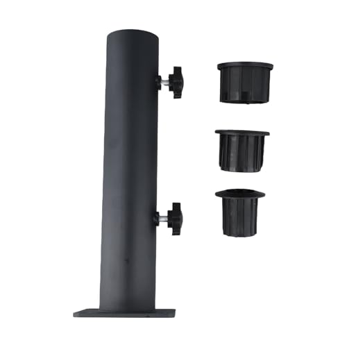 Schirmständer aus Edelstahl für den Außenbereich mit Schraubbefestigung, inklusive 3 PVC-Hülsen für 32/38/48 mm Stangendurchmesser, perfekt für Garten- und Terrassenschirme – Bild 8