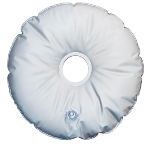 Regenschirmständer für den Außenbereich mit wassergefülltem quadratischem Boden für Stabilität, verstellbare 25–35 mm Stangen-Kompatibilität, Stahlkonstruktion, weißer Terrassenschirm-Halter – Bild 4