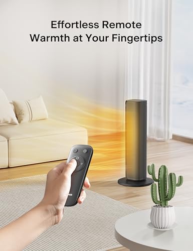 PELONIS Turmheizung Elektrischer Heizlüfter 2000W mit Fernbedienung, 2S Schnellheizung, 75° Oszillation, ECO Modus, Überhitzungs- & Kippschutz, Leise Keramikheizung für Schlafzimmer & Büro – Bild 3
