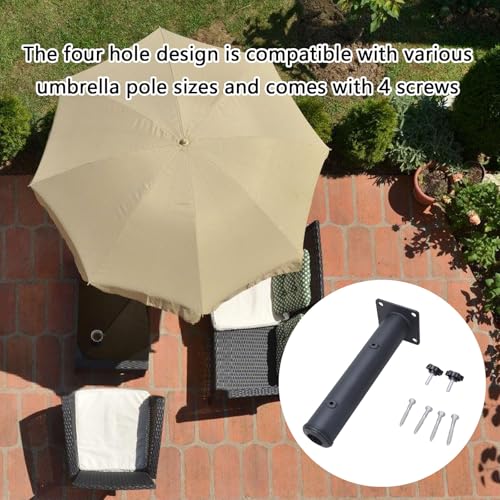Wasserdichter Tischschirmhalter, Klemme für Deck und Geländer, verstellbarer Sonnenschirmständer für Terrasse, Balkon und Outdoor-Regenschirme, stabile Unterstützung – Bild 2