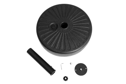 Gecheer Garten Sonnenschirmständer aus Polyethylen, 19 Liter Fassungsvermögen für Wasser/Sand, geeignet für Balkon, Terrasse und Pool – Bild 3