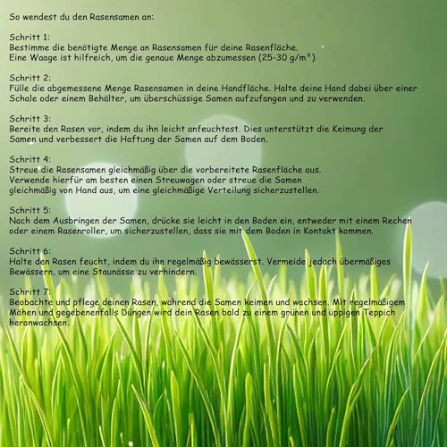 2x10 kg = 20 kg Rasensamen Sport und Spiel schnellkeimend 800m² robust tiefgrün, ideal für Neuansaat und Nachsaat, Rasensaat Grassamen, Made in Germany – Bild 4