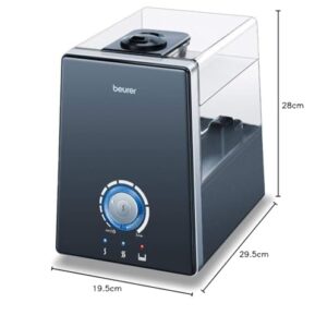 Alternative view of Beurer LB 88 Luftbefeuchter / Wasserverdampfer und Raumbefeuchter / mikrofeine Zerstäubung mit Ultraschall / Verdunster Beurer schwarz / bakterienarm für Räume bis 48 m²