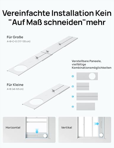 Dreo Tragbare Klimaanlagen, 12.000 BTU Klimaanlage für Schlafzimmer mit abflussfreier Kühlung, APP/Stimme/Fernbedienung, 24h Timer mit Ventilator & Luftentfeuchter, AC516S – Bild 6