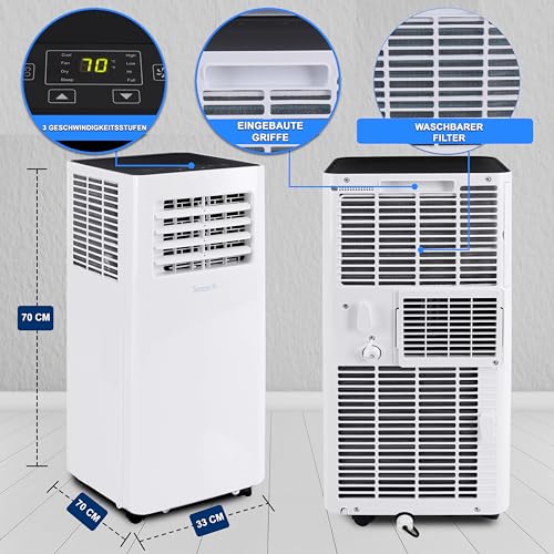 SereneLife Klimaanlage, Mobile Klimaanlage, Klimagerät, Klimagerät für Zuhause, 3- in 1- Air Conditioner, Luftkühler, Ventilator & Luftentfeuchter, Mobile Air Conditioner- WiFi & Timer, 1000BTU, 3kw – Bild 6