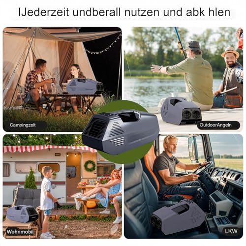 Tragbare Klimaanlage, 2380 BTU Kühlung Wohnmobil Klimagerät mit 240W, 4 Betriebsmodi,Mobile Klimaanlage für Sommer Outdoor Camping, Zelt, Garten, Reise und Wohnmobile im Freien(Keine Batteries) – Bild 6