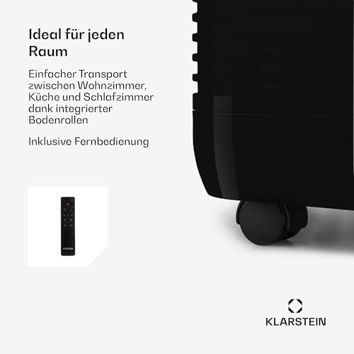 Klarstein Mobile Klimaanlage mit Abluftschlauch, 4-in-1 Klimagerät, Ventilator, Luftentfeuchter & Nachtmodus, Kleine & Portable Klimaanlage für Wohnung & Büro, Niedriger Verbrauch, 14000BTU – Bild 4