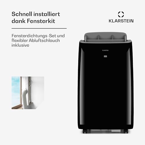 Klarstein Mobile Klimaanlage mit Abluftschlauch, 4-in-1 Klimagerät, Ventilator, Luftentfeuchter & Nachtmodus, Kleine & Portable Klimaanlage für Wohnung & Büro, Niedriger Verbrauch, 14000BTU – Bild 5