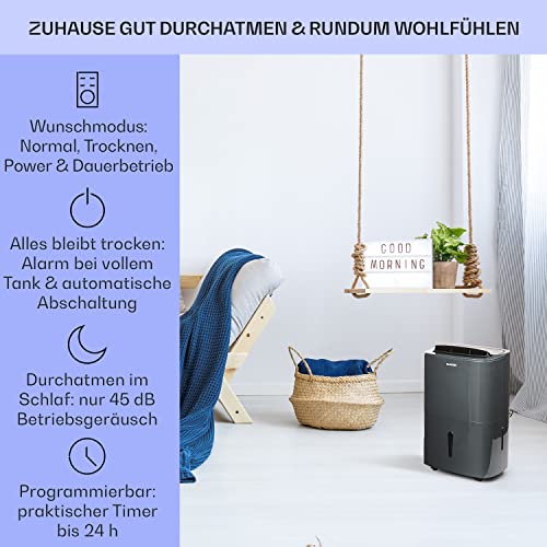 Klarstein Luftentfeuchter & Luftreiniger Elektrisch, 20 L Raumentfeuchter Klein für Wohnung Schlafzimmer Badezimmer Keller, Effizienter Bad/Raum Entfeuchter, Elektrischer & Kleiner Luftentfeuchter – Bild 3