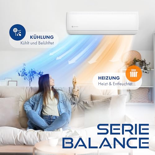 ZENIRO Multi Split Klimaanlage 3 Innengeräte Set (3 x 2,6kW) Klimagerät Air Conditioner mit Heizfunktion 21000 BTU 6,2kW A WiFi/App-Steuerung 4D AirFlow Heizen bis -20°C Vorgefüllt R32 – Bild 2