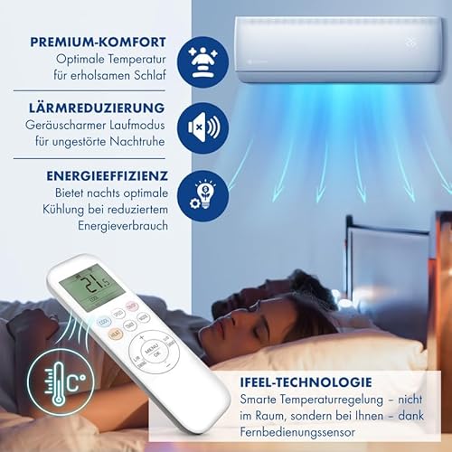 ZENIRO Multisplit Klimaanlage 3 Innengeräte Set (3 x 3,5kW) Klimagerät Air Conditioner mit Heizfunktion 27000 BTU 5,3kW A WiFi/App-Steuerung 4D AirFlow Heizen bis -20°C Vorgefüllt R32 – Bild 7