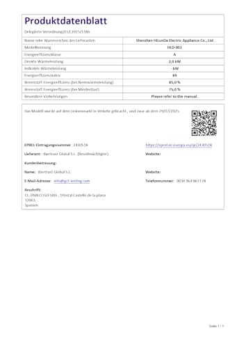 HiLUNDA 2000W Energiesparend Heizlüfter Leiser – PTC Keramik Schnell Heizstrahler mit Fernbedienung, Timer, 70°-Schwenkfunktion, LED-Anzeige für den Einsatz im Büro, Schlafzimmer, Bad, Zuhause – Bild 8