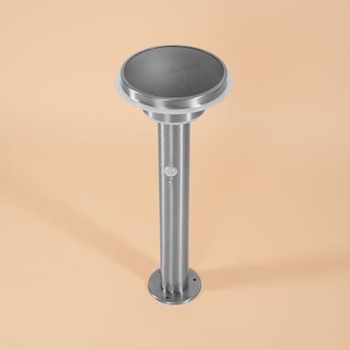 Esotec Solar PIR Standleuchte Tini 45, Edelstahl Gehäuse, Li-Ion Akku, Bewegungsmelder, LED Solarleuchte, Außenleuchte, Gartendeko, Wegeleuchte, silber, H=45,5cm, außen, winterfest, outdoor, 102596 – Bild 7