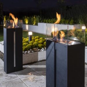 Alternative view of KRATKI Biokamin Romeo | Ethanolkamin 359 x 209 mm | 0,5 L Behälter | Schwarz | freistehender Gartenkamin | Outdoor Feuerstelle | Feuersäule ideal für Zuhause, Restaurant oder Terrasse | TÜV geprüft