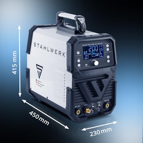 STAHLWERK Schweißgerät 2 in 1 Kombi AC/DC WIG 200 ST Digital - WIG & MMA 200 A, HF-Zündung, Spot-Funktion, Clean-Modus, IGBT, Digital-Display & Remote-Anschluss – Bild 9