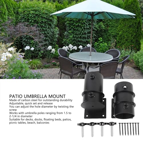 QWUUYEC Patio Sonnenschirmhalter Aus Kohlenstoffstahl, Verstellbar, Hohe Stabilität Für Balkon Und Terrasse - Langlebig, Vielseitig Einsetzbar, Ideal Für Outdoor - Bereiche – Bild 9