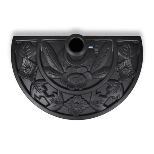 Homgoday Zement Sonnenschirmständer - 9kg Stabilität, schwarz, Φ500 x 330mm, für Terrassen und Gärten Sonnenschirmzubehör Model40820 – Bild 3