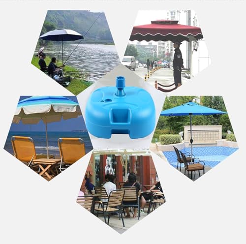 Robuster Schirmständer, 20 l, winddicht, mit Sand/Wasser befüllbar, Anker für Strand, Terrasse und Angelschirme, Kippschutz-Stabilisator für 25–32 mm Stangen – Bild 2