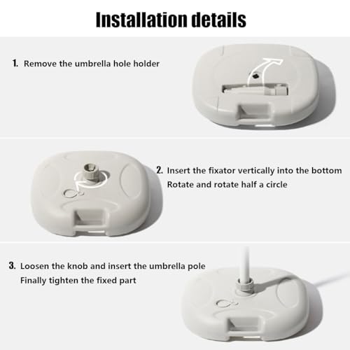 Robuster Schirmständer, 20 l, winddicht, mit Sand/Wasser befüllbar, Anker für Strand, Terrasse und Angelschirme, Kippschutz-Stabilisator für 25–32 mm Stangen – Bild 6