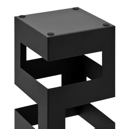 Mengtu Moderne Regenschirmständer - Schwarz, Stahl, 15,5 x 15,5 x 48,5 cm, für Schirme und Stöcke Sonnenschirmzubehör 246794 – Bild 4